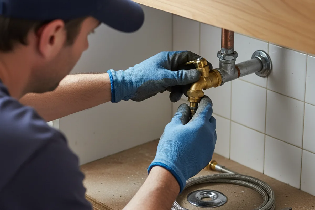 Shutoff valve and fitting work during Well Pump Repair in Bonita